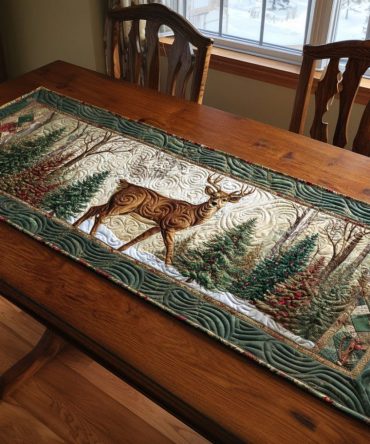 Woodland Trail Quilted Table Runner