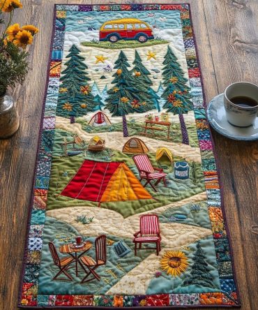Woodland Whispers Quilted Table Runner