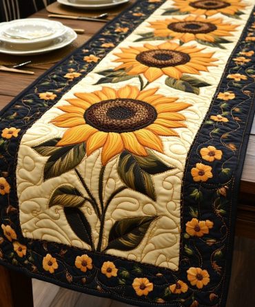 Yellow Fields Quilted Table Runner
