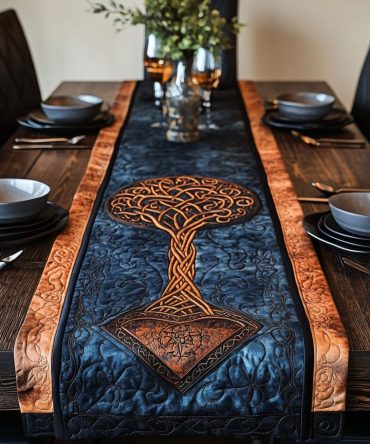 Yggdrasil Rising Quilted Table Runner