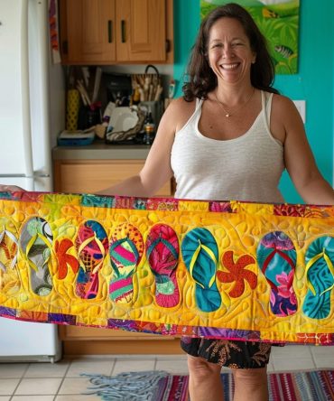 Youthful Flip-Flop Quilted Table Runner