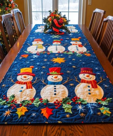 Yuletide Carol Quilted Table Runner