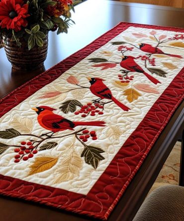 Yuletide Echoes Quilted Table Runner