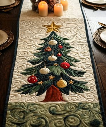 Yuletide Magic Quilted Table Runner