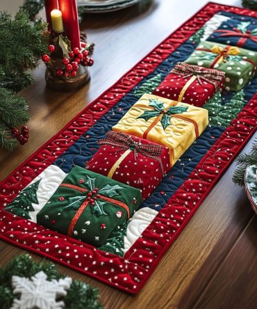 Yuletide Spark Quilted Table Runner