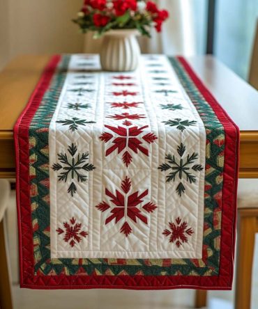 Yuletide Sparkle Quilted Table Runner