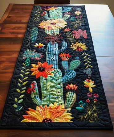 Cactus Haven Quilted Table Runner