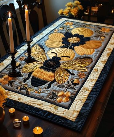 Bee Majesty Quilted Table Runner