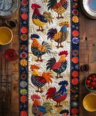 Charming Chicks Quilted Table Runner