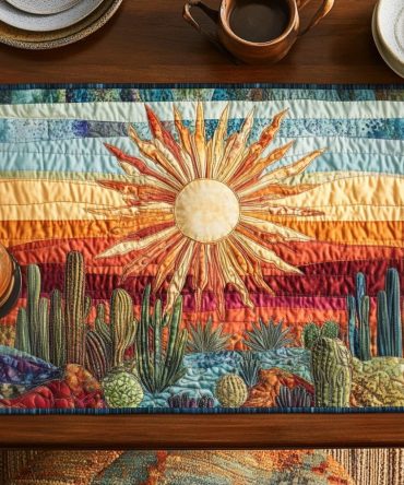 Golden Horizon Quilted Table Runner