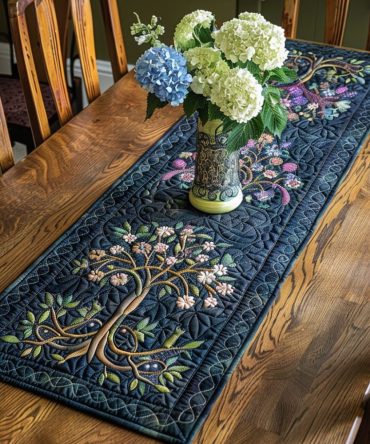 Celtic Heritage Tree Quilted Table Runner