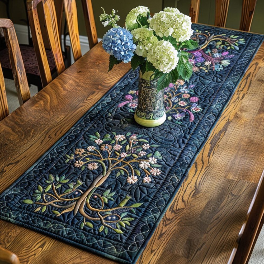 Celtic Heritage Tree Quilted Table Runner