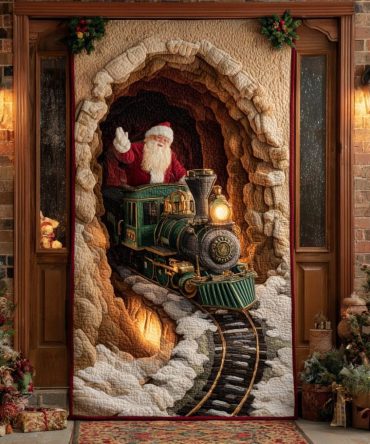 Santa Express Arrival Quilted Door Cover