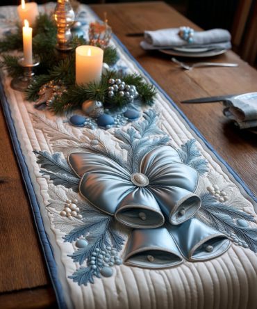 Yuletide Bell Glow Quilted Table Runner