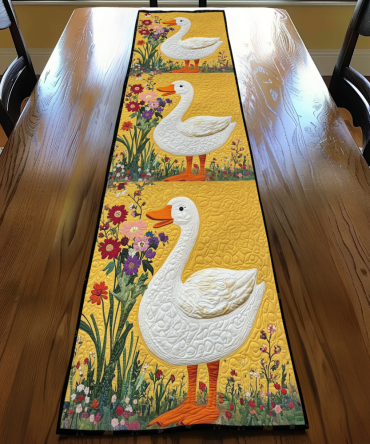 Sunny Blossom Quilted Table Runner