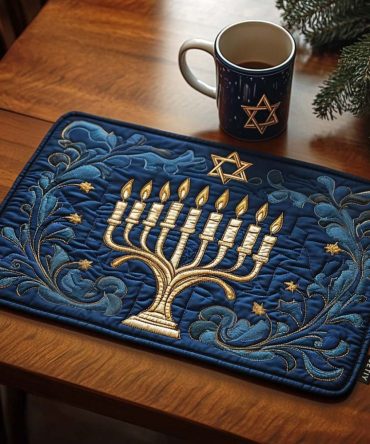 Starry Light Quilted Placemat — Celestial Table Accent With Quilted Texture, Reversible Cotton Blend, Elegant Everyday Use