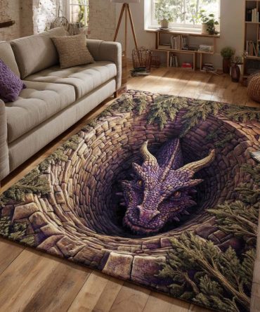 Epic Dragon Eye Area Rug — High-Definition Abyssal Design, Plush Low-Profile Rug For Living Room, Gaming Den, Multiple Sizes