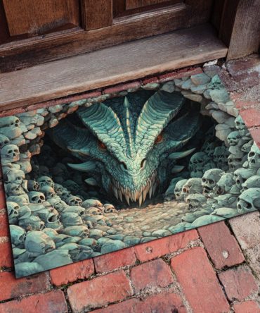 Abyss Dweller Decorative Door Mat — Dark Fantasy Entrance Rug With Deep Ocean-Inspired Artwork To Accent Themed Rooms And Porches