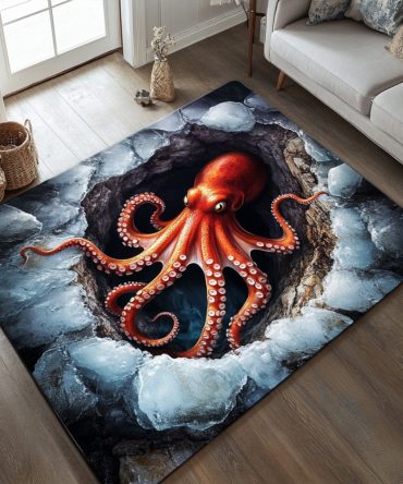 Abyss Wanderer Adventure Rug — Ethereal Traveler Artwork, Soft Durable Accent Rug For Living Room, Bedroom & Study