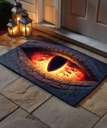 Abyssal Gaze Decorative Welcome Mat — Dark Oceanic Entrance Rug With Striking Design, Weather-Resistant & Slip-Proof Backing