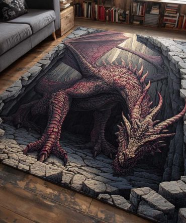 Ancient Flame Tribal Area Rug - Warm Earth Tones, Distressed Vintage Pattern, Durable Low-Pile Rug For Cozy Living Rooms & Dens