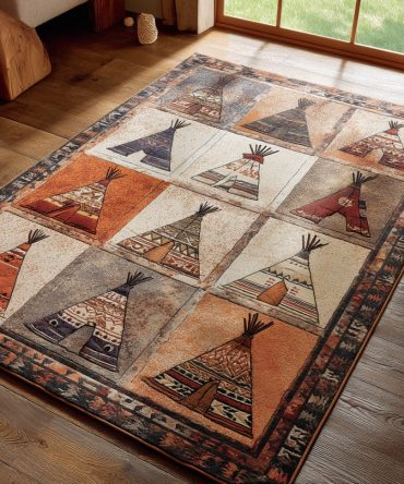 Ancient Paths Bohemian Area Rug — Vintage-Inspired Soft Low-Pile Carpet For Living Room, Bedroom, Hallway