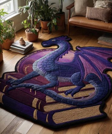 Arcane Wing Custom Rug — Ethereal Wing-Shaped Area Rug For Statement Decor, Durable Low-Pile Carpet For Living Spaces