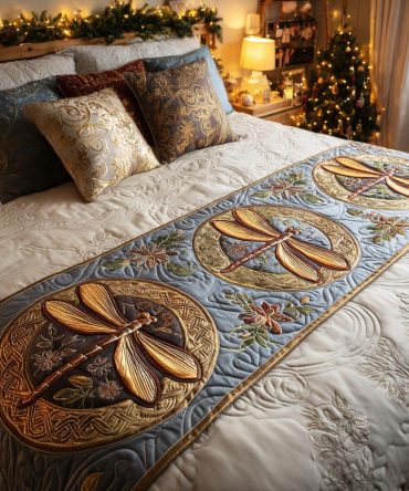 Autumn Crest Quilted Bed Runner — Warm Seasonal Accent With Cozy Tones, Reversible Cotton-Blend Decorative Runner For King & Queen Beds