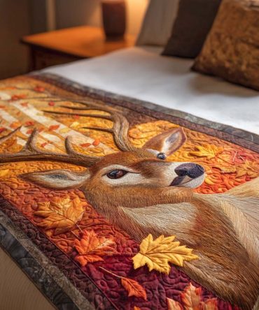 Autumn Majesty Quilted Bed Runner — Rich Fall Tones & Quilted Texture For Seasonal Bedding, Elegant Bedroom Accent