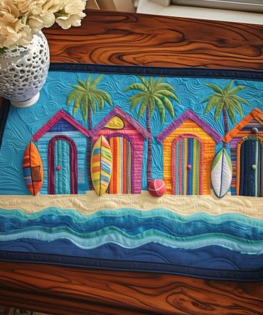 Coastal Breeze Quilted Placemat — Beachside Escape Table Mat, Quilted Dining Accent for Nautical & Summer-Style Tablescapes