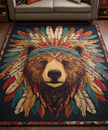 Bear Essence Area Rug — Rustic Wildlife Accent Rug For Cabin, Entryway & Living Room; Durable, Nature-Inspired Floor Covering