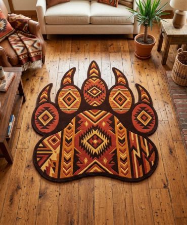 Custom-Shaped Bear Paw Rug – Unique Shaped Accent Rug For Cabin, Nursery Or Entryway With Soft, Durable Pile
