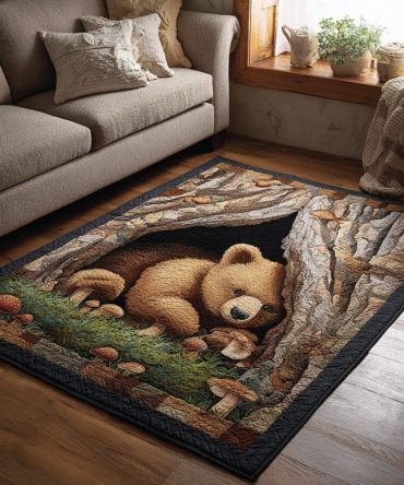 Bear Valley Scenic Area Rug — Vintage-Inspired Lodge Floor Rug For Living Room, Durable High-Density Weave, Cozy Cabin Accent