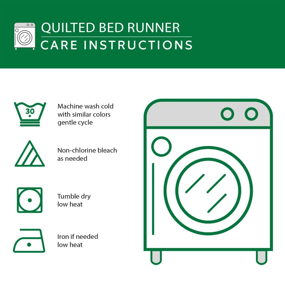 Holiday Red & Green Quilted Bed Runner — Vibrant Jolly Stripe Bed Scarf, Cozy Cotton-Blend Accent For Christmas Decorating - Image 3