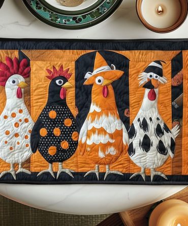 Bewitching Farm Quilted Placemat - Witchy Country Table Mat, Padded, Heat-Resistant & Machine Friendly Seasonal Centerpiece