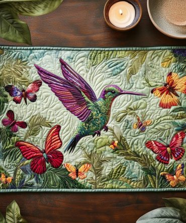 Elegant Bloom Dance Quilted Placemats - Floral Cotton Table Protector, Machine-Washable Decorative Dining Mat For Home