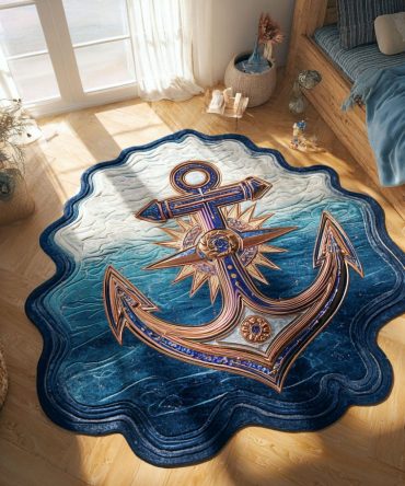 Bloom Lattice Custom Shape Rug - Geometric Floral Custom-Cut Area Rug, Precision-Shaped Non-Slip Accent For Entryway, Nursery & Indoor Spaces