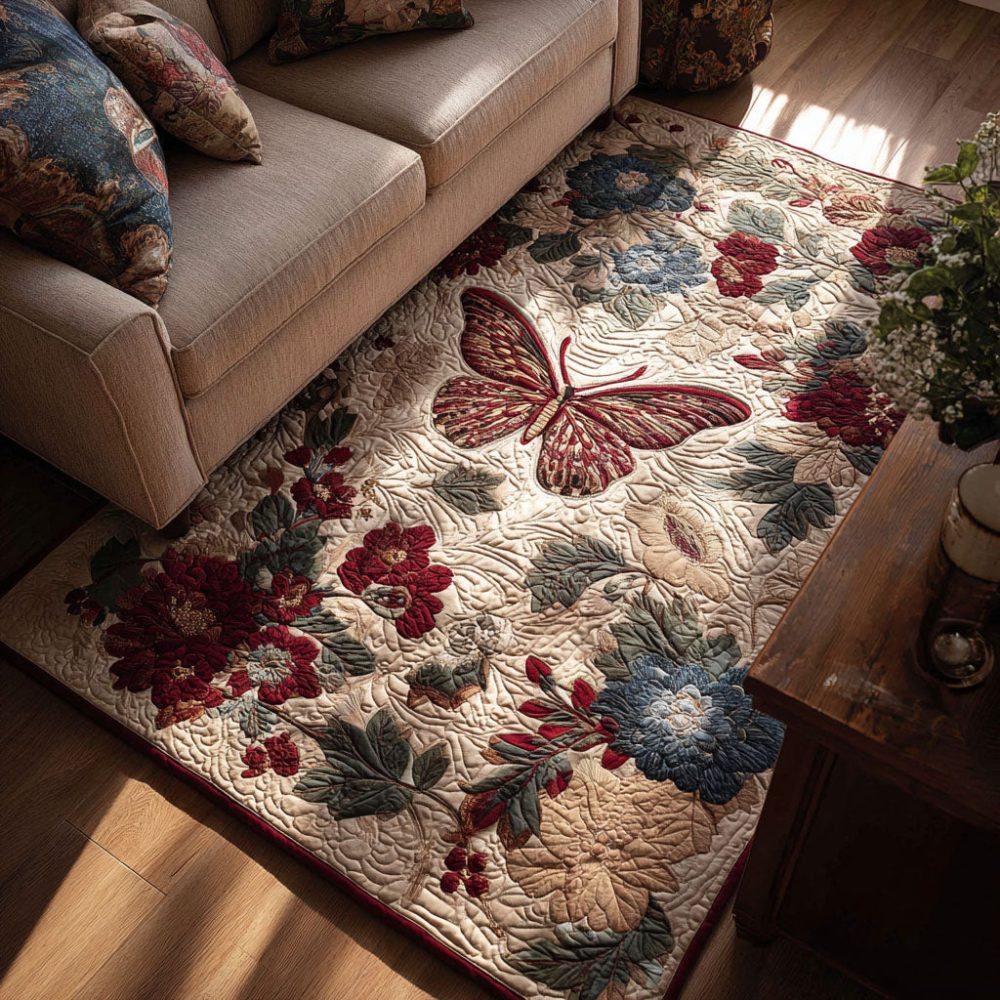 Bright Blooming Daylight Floral Area Rug — Contemporary Living Room & Bedroom Accent Rug, Soft Low-Pile, Durable & Stylish