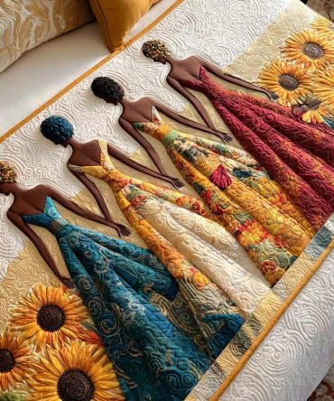 Botanical Bloom Quilted Bed Runner — Luxury Floral Decorative Throw For Queen & King Beds, Reversible Cotton Accent, Premium Bedroom Décor