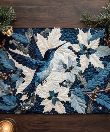 Blossom Breeze Quilted Placemat — Floral Cotton-Blend Table Mat for Spring & Everyday Dining, Soft Quilted Texture, Machine-Washable