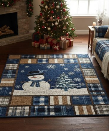 Blue Festive Nights Area Rug — Elegant Holiday-Inspired Indoor Rug With Durable Pile, Soft Underfoot & Easy Care