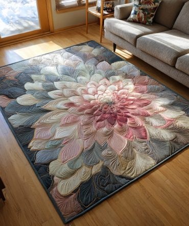 Blush Bloom Area Rug — Soft Pink Floral Accent Rug, Low-Pile & Fade-Resistant For Bedrooms, Nurseries & Chic Interiors