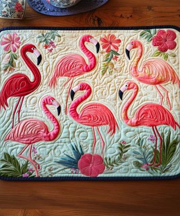 Blush Ensemble Quilted Placemat — Elegant Blush Table Accent, Soft Quilted Placemat for Romantic & Everyday Dining, Durable Fabric, Easy Care