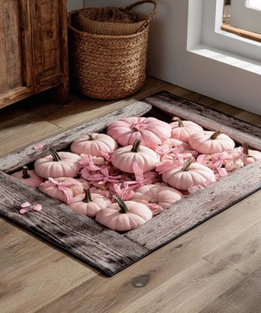 Blush Mini Patch Decorative Rug — Compact Accent Rug With Subtle Pattern, Soft Plush Finish, Machine-Washable & Easy-Care For Small Spaces