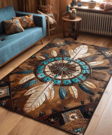 Boho Spirit Area Rug — Neutral Bohemian Rug With Handwoven Look, Soft Low-Pile, Durable & Fade-Resistant For Living Room Or Bedroom Decor