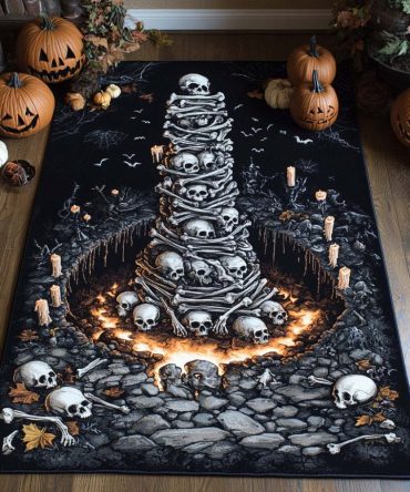 Bone Spire Decorative Rug — Sculpted Neutral Area Rug With Geometric Motif, Low-Pile, Stain-Resistant & Easy-Clean For Stylish Minimal Interiors