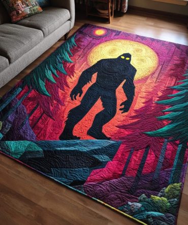 Brave Bigfoot Adventure Rug — Cozy Kids & Playroom Accent With Sasquatch Graphic, Durable Low-Pile Surface, Non-Slip & Easy Clean