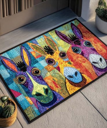 Charming Burro Coir Welcome Mat - Durable Outdoor/Indoor Doormat, Natural Coconut Fiber, Cute Donkey Porch Accent For Entryways