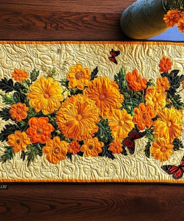 Vibrant Día de los Muertos Quilted Dining Placemat — Festive Sugar Skull Table Mat, Premium Cotton, Colorful Holiday & Party Table Decor