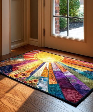 Bright Meadow Entrance Mat — Lively Floral Outdoor Welcome Rug With Durable Surface & Anti-Skid Backing For Porch, Patio, Or Foyer